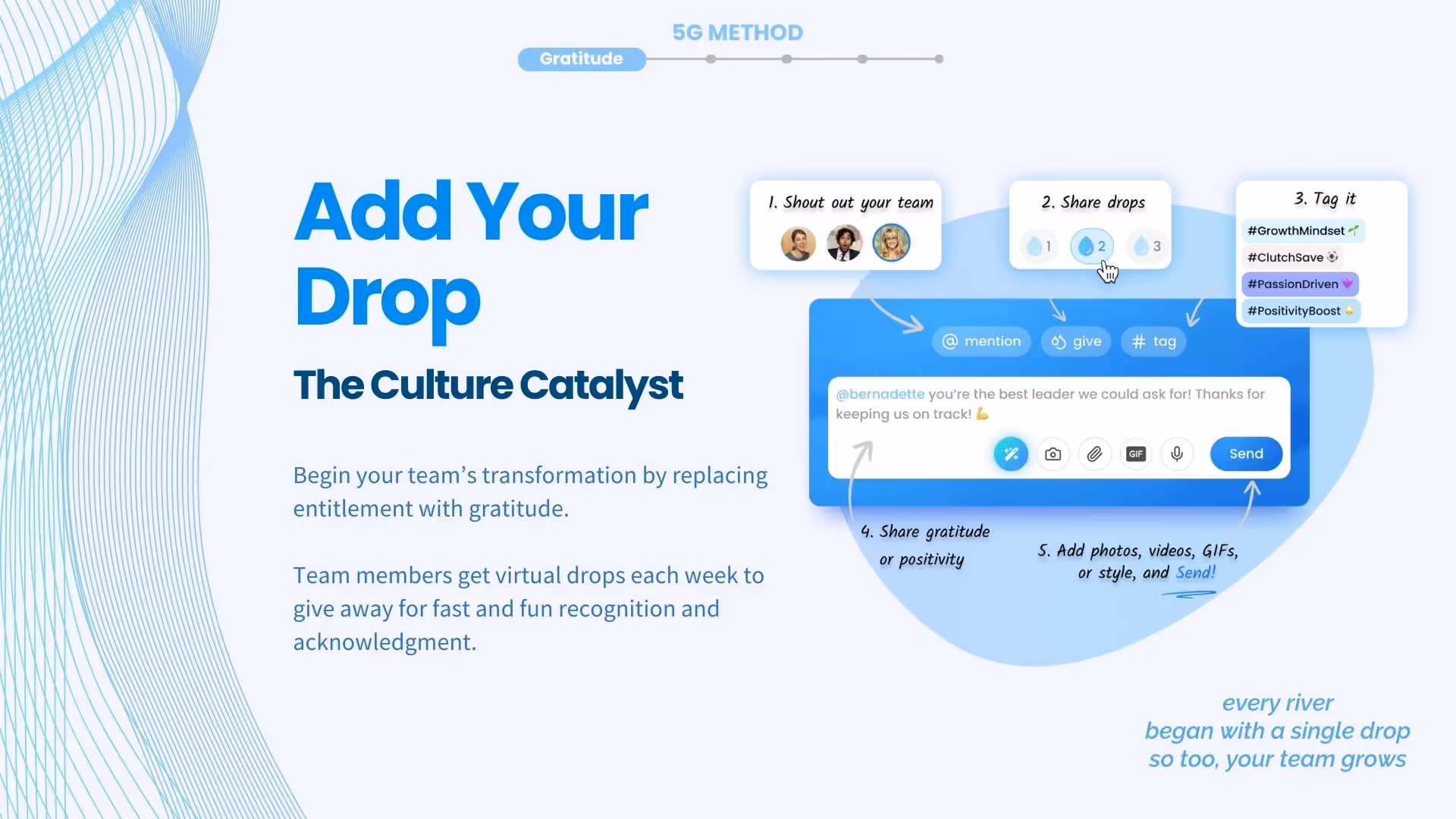 Add your Drop — Give River platform overview, slide 10 of 21
