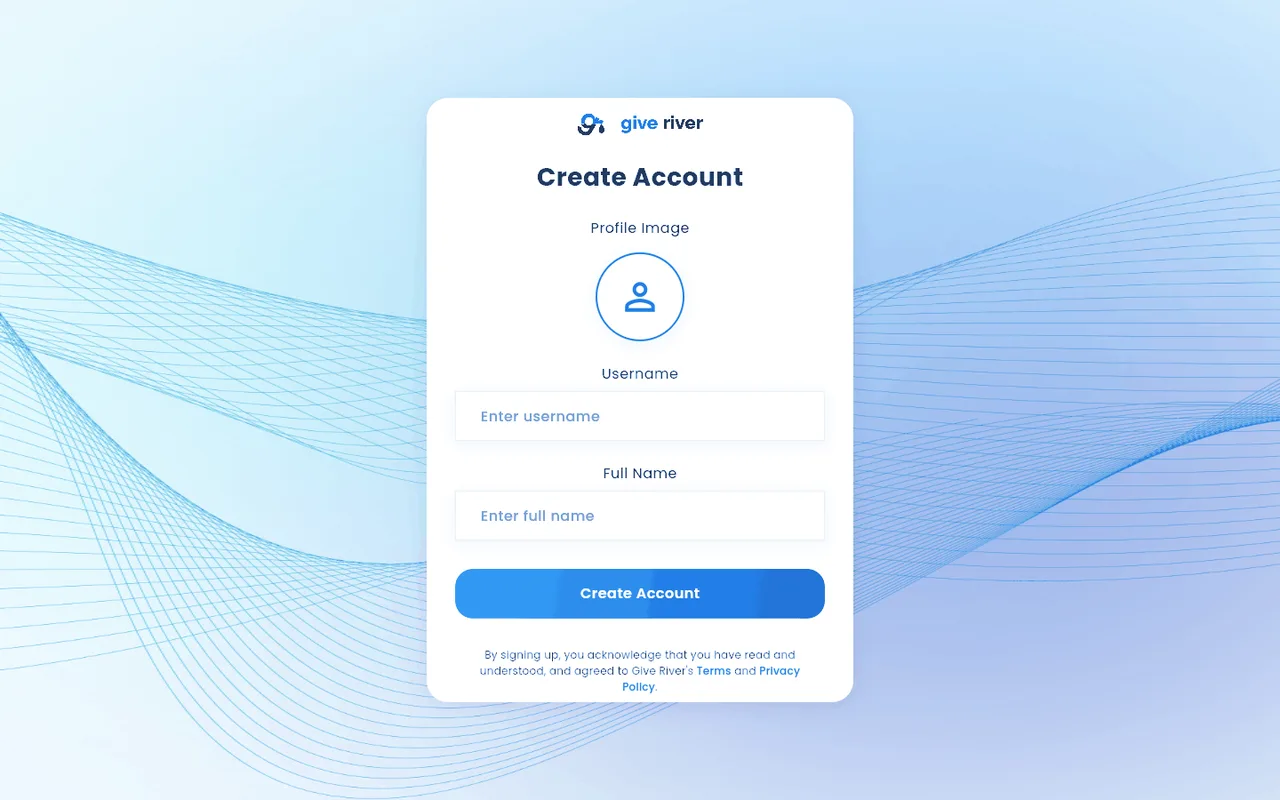 The sign-up details form collecting name and account information.