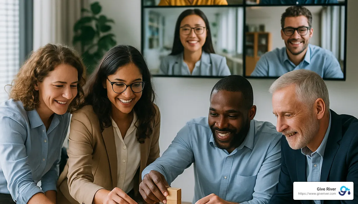 hybrid team building comparison - hybrid work team building