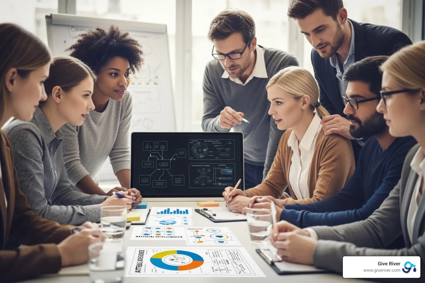 Team collaborating on AI implementation challenges - ai tools for learning and development