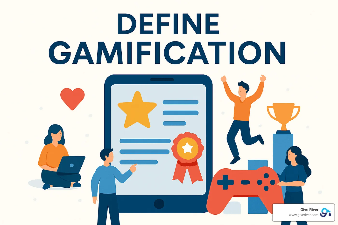 Workplace gamification dashboard showing points, badges, and team challenges - define gamification