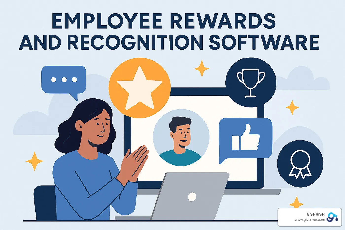 employees celebrating team achievements with recognition awards - employee rewards and recognition software