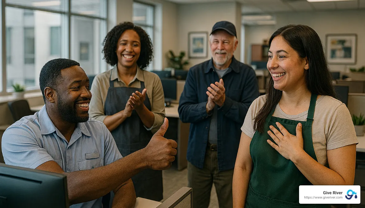 Peer to peer recognition in a service environment - service employee recognition solutions