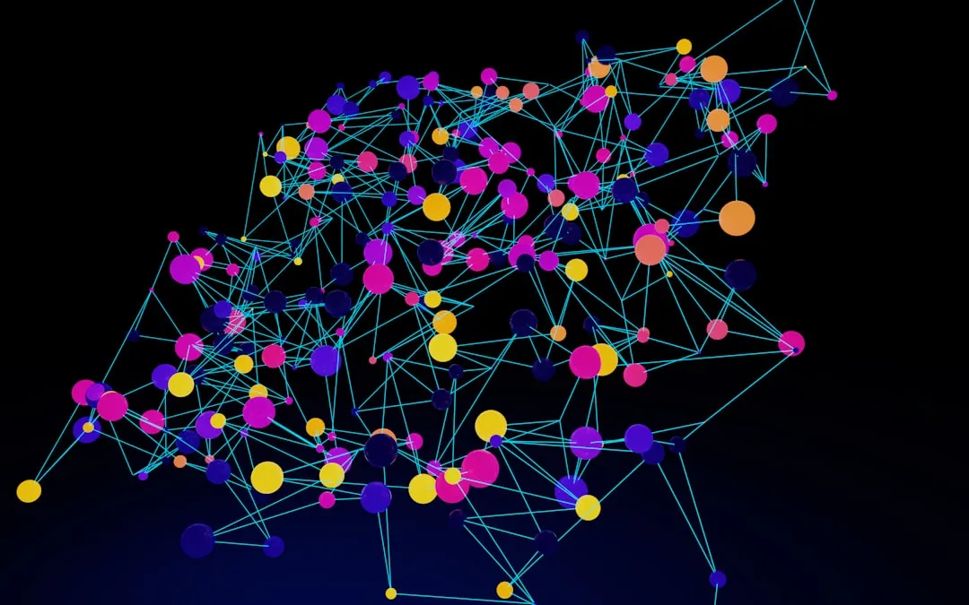An abstract image depicting artificial intelligence and data networks, symbolizing the future of digital engagement with AI-powered insights and hyper-personalization - digital engagement tools